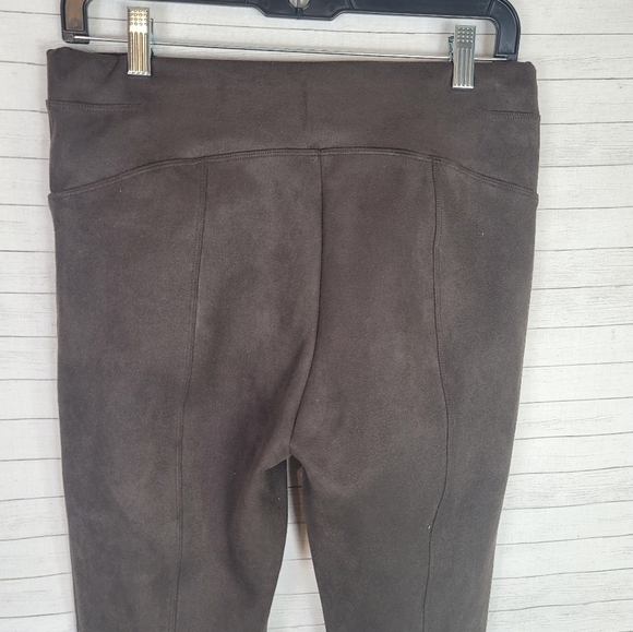 Spanx High Waist Faux Suede Leggings in Chocolate Brown, sz Large - Picture 9 of 16